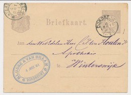 Briefkaart G. 21 Dordrecht - Winterswijk 1881 - Postal Stationery