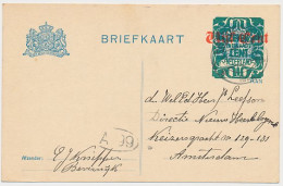 Briefkaart G. 175 I Beverwijk - Amsterdam 1922 - Entiers Postaux