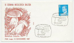 Cover / Postmark Spain 1987 Mushroom - Paddestoelen