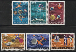 YOUGOSLAVIE- N°1294/9 ** (1971) Espace / Sciences - Unused Stamps