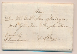 Goudriaan - Den Haag 1796 - Frranco Tot Schoonhoven - ...-1852 Prephilately