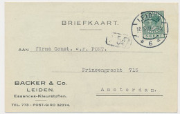 Firma Briefkaart Leiden 1928 - Essences - Kleurstoffen - Zonder Classificatie