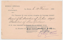 Briefkaart G. 53 Particulier Bedrukt Den Haag - USA 1900 - Postwaardestukken