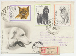 Registered Cover / Postmark Poland 1956 Dog - Autres & Non Classés