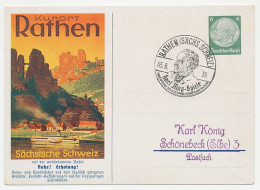 Postal Stationery Germany 1939 Health Resort Rathen - Spa - Amselsee - Karl May - Otros & Sin Clasificación