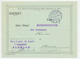 Dienst Alkmaar - Heino 1916 - Commandant 5e Depot Compagnie - Ohne Zuordnung