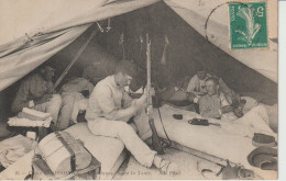 2420-325  Camp De Sissonne Bivouac Sous La Tente  Fusil Lebel Retrait Le 01-06 - Ausrüstung