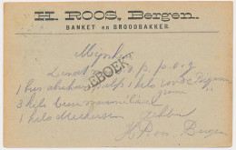 Firma Briefkaart Bergen 1906 - Banket- Broodbakker - Unclassified