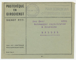 Machinestempel Postgiro Kantoor Den Haag 1933 ( Front ) - Unclassified