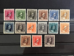 Luxembourg 1915-7 Grand Duchess Adelaide Official Stamps Set Mainly Mint SG O236-50 Sc O99-113 - Servizio