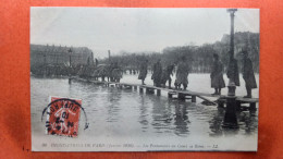 CPA (75) Inondations De Paris.1910. Les Pontonniers Au Cours La Reine .  (7A.894) - Alluvioni Del 1910