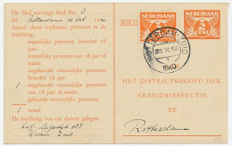 Arbeidslijst G. 17 Locaal Te Rotterdam 1940 - Postal Stationery