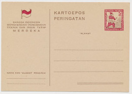 Republiek Indonesie Briefkaart G. 4 B - Netherlands Indies