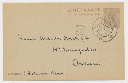 Briefkaart G. 195 V-krt. Vianen - Amsterdam 1924 - Entiers Postaux