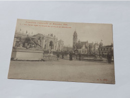 P1 Cp Bruxelles/Exposition Universelle De Bruxelles 1910. Vue Prise Vers Le Palais De La Ville De Bruxelles. - Universal Exhibitions