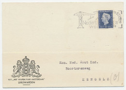 Firma Briefkaart Leeuwarden 1948 - Wapen Van Amsterdam - Unclassified