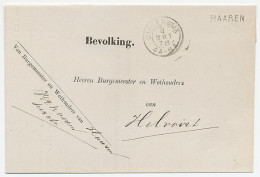 Naamstempel Haaren 1878 - Brieven En Documenten