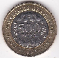 États De L'Afrique De L'Ouest 500 Francs 2005, Bimétallique, KM# 15, UNC - Altri – Africa