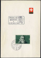 SUISSE - GENEVE / 1948 FEUILLET OFFICIEL AVEC OBLITERATION TEMPORAIRE - Covers & Documents