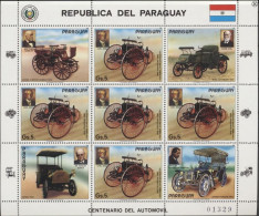 Paraguay 1986, Old Cars, Sheetlet - Paraguay