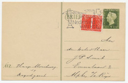 Briefkaart G. 291 A / Bijfrankering Leiden - Alphen A/d Rijn 19 - Postwaardestukken