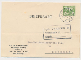 Firma Briefkaart Velsen 1939 - Plaatwellerij - Zonder Classificatie