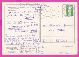 294123 / France - Île D'Yeu Island Pierre Artaud (Vendee) Le Port De La Meule PC 1991 USED 2.10 Fr. Marianne De Briat - Briefe U. Dokumente