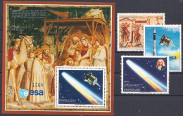 Paraguay 1986, Space, Halley Comet, 3val +BF - Paraguay