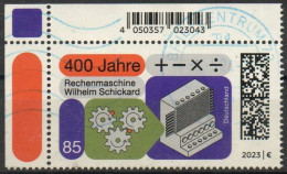 Deutschland 2023. 400 Jahre Rechenmaschine Von Schickard, Mi 3786 Gestempelt - Used Stamps
