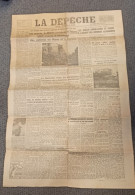 JOURNAL ANCIEN DE LA DEPECHE DU CENTRE Du 22 MAI 1944 - Bombardement ANGLO AMERICAIN Sur TOURS (37) 116 Morts GUERRE WW2 - Otros & Sin Clasificación