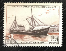 Timbre Oblitéré Saint Pierre Et Miquelon 1956 Yt N° 352 - Usati