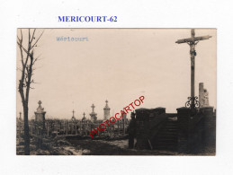 MERICOURT-62-Cimetiere-Tombes-CARTE PHOTO Allemande-GUERRE 14-18-1 WK-MILITARIA- - Cementerios De Los Caídos De Guerra