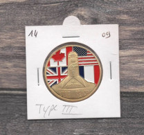 Médaille Souvenirs&Patrimoine : Utah Beach - Version III (couleur Or) - Andere & Zonder Classificatie