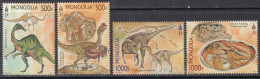 2022 Mongolia Dinosaur Fossils Complete Set Of 4 MNH - Mongolia