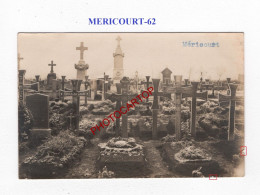 MERICOURT-62-Cimetiere-Tombes-CARTE PHOTO Allemande-GUERRE 14-18-1 WK-MILITARIA- - Cimetières Militaires