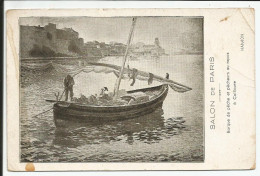 Barque De Pêche Et Pêcheurs Au Repos (salon De Paris)     1940   N° - Collioure