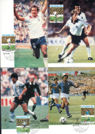 REPUBBLICA DI SAN MARINO 1990 COPPA DEL MONDO DI CALCIO ITALIA90 SERIE COMPLETA SET MAXI MAXIMUM CARD CARTOLINA CARTE - FDC