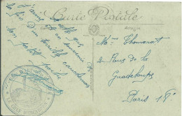 FRANCE CARTE 2c ARTILLERIE + VERSAILLES CONGRES DE LA PAIX POUR PARIS DE 1919 LETTRE COVER - Guerra Del 1914-18