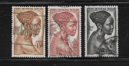 A.E.F.  (  DIV - 604 )   1947   N° YVERT ET TELLIER  N° 224/226 - Used Stamps