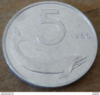 ITALIA :   5  Lira Lire 1966  ............. PHI .......... ITA9 - 5 Liras