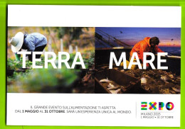 Advertising Cardboard- EXPO Milano 2015. Terra Mare.Sponsor TIM. Post Card's Sizes. - Telefoontechniek