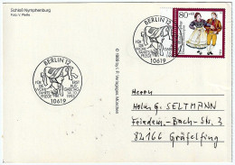 Postcard With FDC Seals 14.10.1993 & Stamp  Berlin - 1991-2000