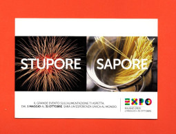 Advertising Cardboard- EXPO Milano 2015.Stupore Sapore.Sponsor TIM. Post Card's Sizes - Telefonia