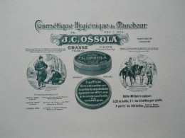 Buvard Militaria ,cosmetique Du Marcheur ,OSSOLA ,GRASSE ,début De Siecle - M