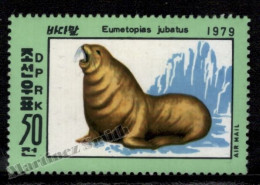 North Korea 1980 Yvert Airmail 12A, Sea Fauna, Eumetopias Jubatus, Sea Lion - MNH - Corée Du Nord