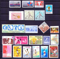 Sports -  Badminton 22 Different MNH Stamps, Collection, Lot - Bádminton