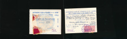 59 Carte De Membre Sociétaire Automobile Club De Picardie Et De L'Aisne Amiens 1961 Timbre Fiscal - Cartes De Membre