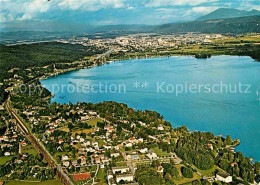 72709538 Krumpendorf Woerthersee Alpenseebad Mit Blick Auf Klagenfurt Fliegerauf - Sonstige & Ohne Zuordnung