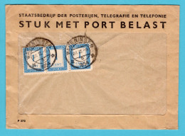 NEDERLAND Port Envelop 1954 Wageningen Met 3x 1ct - Storia Postale