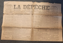 JOURNAL ANCIEN D' INDRE ET LOIRE (37)  La DEPECHE Du Centre Et De L'Ouest 14 Mars 1918 WW1 Guerre - Andere & Zonder Classificatie